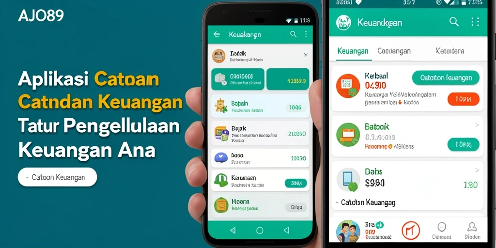 Tampilan antarmuka AJO89 untuk catatan keuangan yang intuitif.