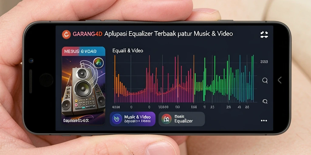 Tampilan antarmuka GARANG4D yang menarik dengan fitur Equalizer lengkap.