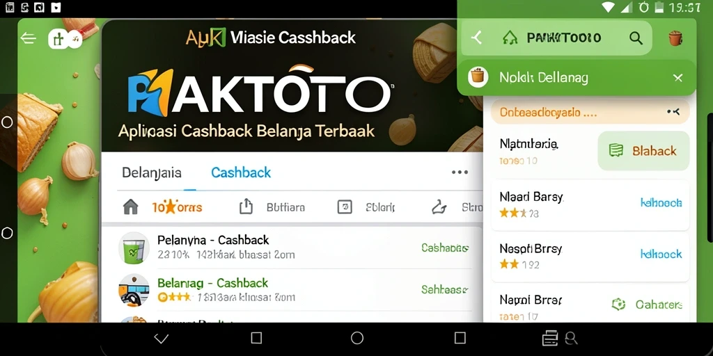 Antarmuka PAKTOTO menunjukkan berbagai penawaran cashback menarik.