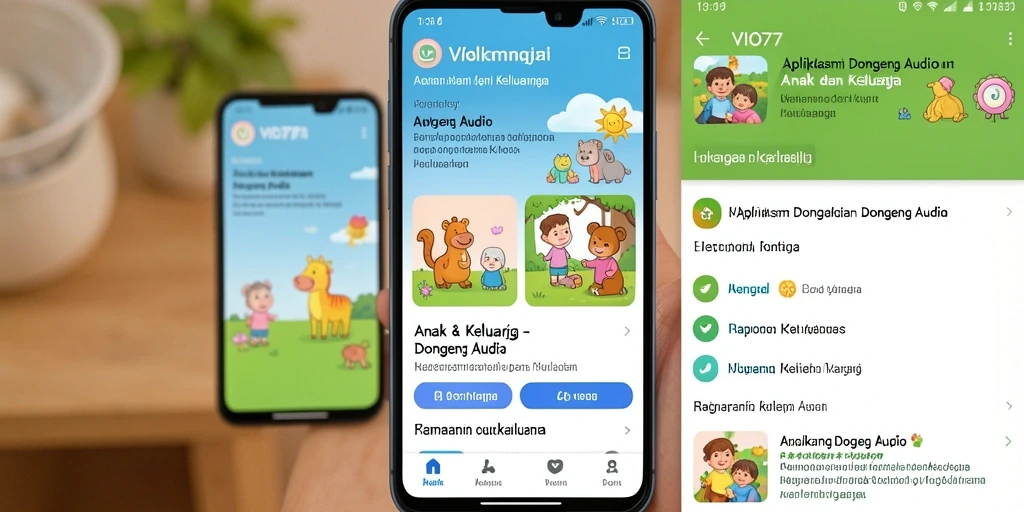 Tampilan antarmuka aplikasi VIO77 yang menawan dan mudah digunakan.
